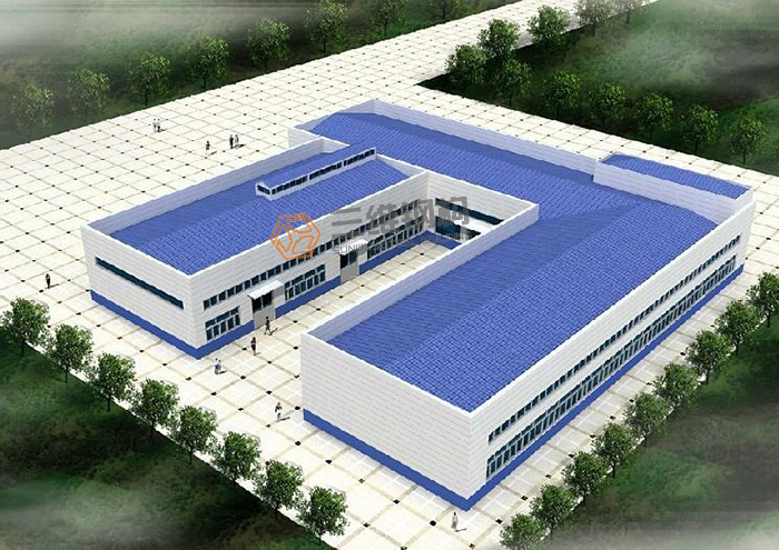 山東三維鋼結構廠房造價效果圖