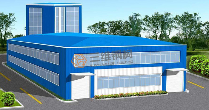 山東三維鋼結構廠房預算圖