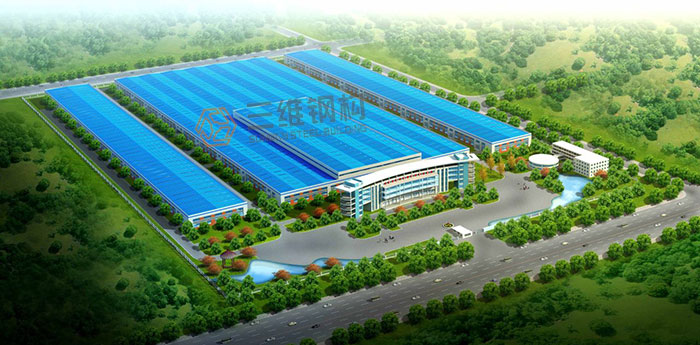 山東三維鋼結構廠房造價工程案例山東三維鋼結構公司