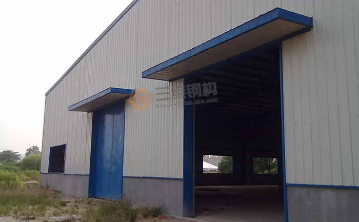 山東三維鋼結構工程現場