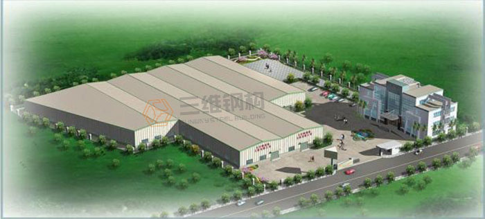 山東三維鋼結構公司鋼結構工程效果圖