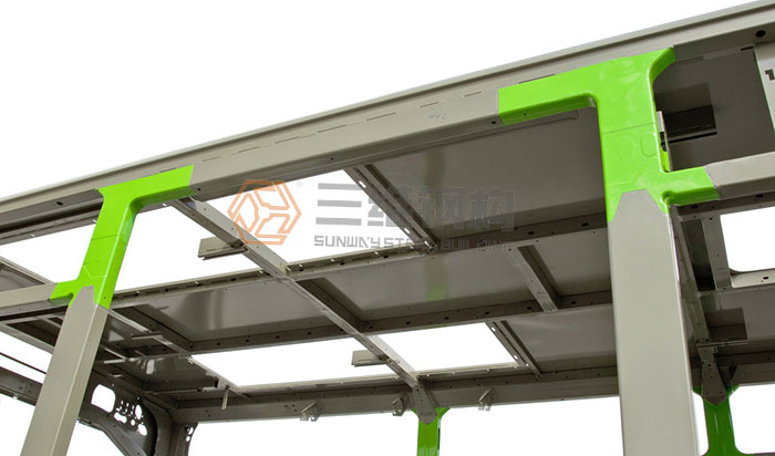 山東三維鋼結構公司出口鋼結構構件