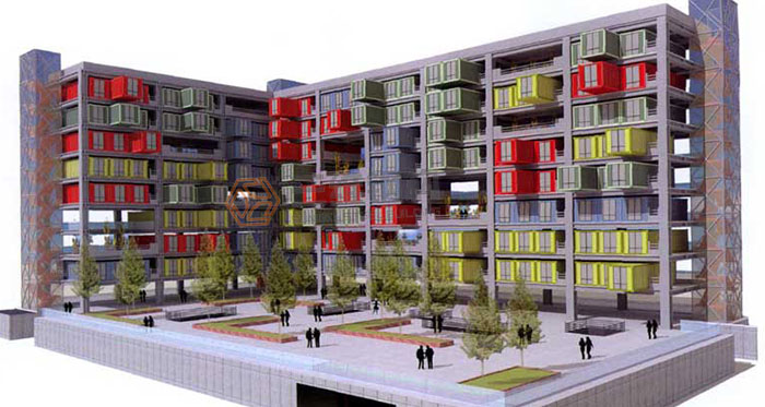 山東三維鋼結構公司集裝箱式活動房