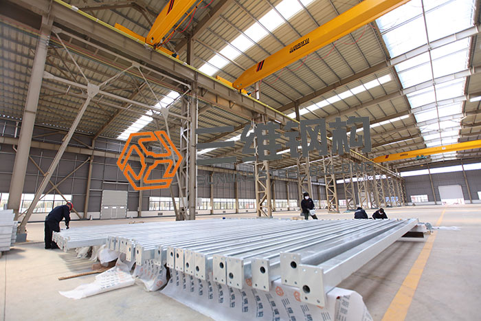 山東三維鋼結構股東有限公司鋼構件涂裝