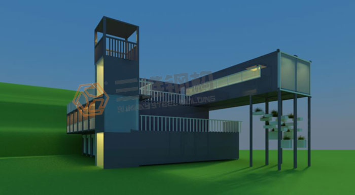 山東三維鋼結構公司集裝箱活動房規劃