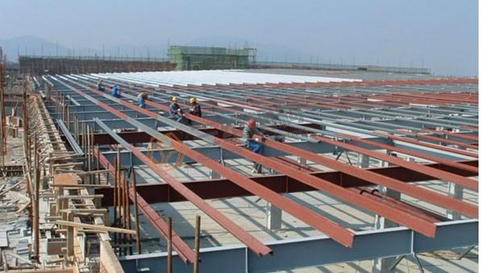 山東三維鋼結構公司施工現場