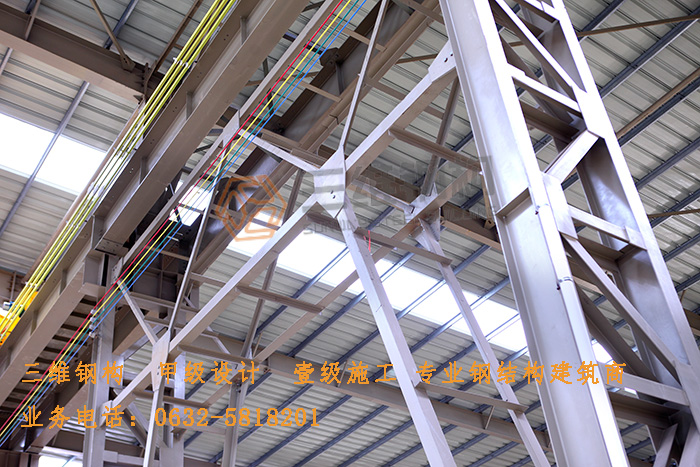 山東三維鋼結構公司鋼結構施工現場