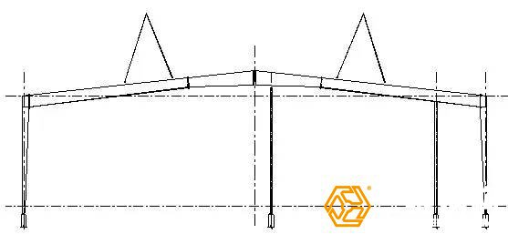 過長鋼架吊裝防變形措施